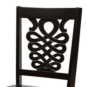 Baxton Studio Baxton Studio Wanda 5-Piece Dining Set - Modern Dark Brown Wood Table & Chairs for Small Spaces Wanda-Dark Brown-5PC Dining Set