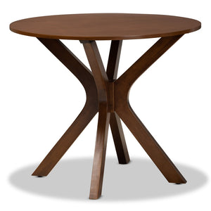 Baxton Studio Baxton Studio Liese 5-Piece Dining Set - Modern Walnut Brown Wood Table & Chairs for Cozy Spaces Liese-Walnut-5PC Dining Set