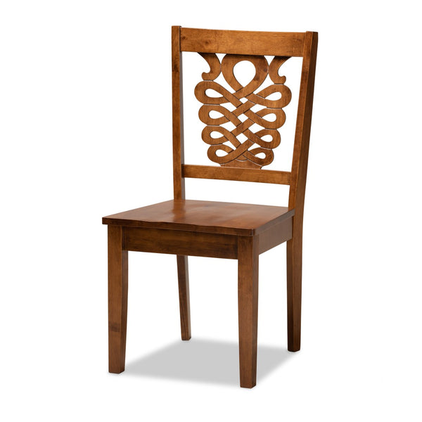Baxton Studio Baxton Studio Liese 7-Piece Dining Set - Modern Walnut Brown Wood Table & Chairs for Stylish Dining Liese-Walnut-7PC Dining Set