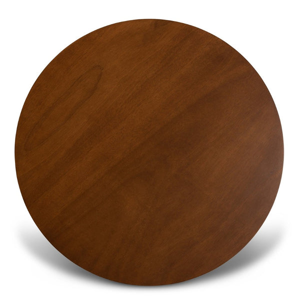 Baxton Studio Baxton Studio Wanda 5-Piece Dining Set - Modern Walnut Brown Round Table & Scoop Chairs for Small Spaces Wanda-Walnut-5PC Dining Set