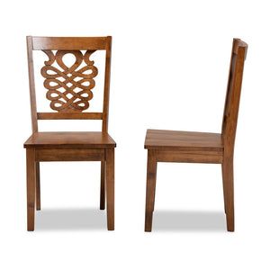 Baxton Studio Baxton Studio Gervais Modern Walnut Brown Dining Chairs Set - Stylish Comfort & Unique Design! RH339C-Walnut Wood Scoop Seat-DC-2PK