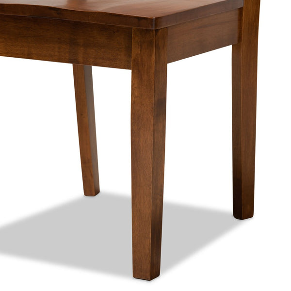 Baxton Studio Baxton Studio Gervais Modern Walnut Brown Dining Chairs Set - Stylish Comfort & Unique Design! RH339C-Walnut Wood Scoop Seat-DC-2PK