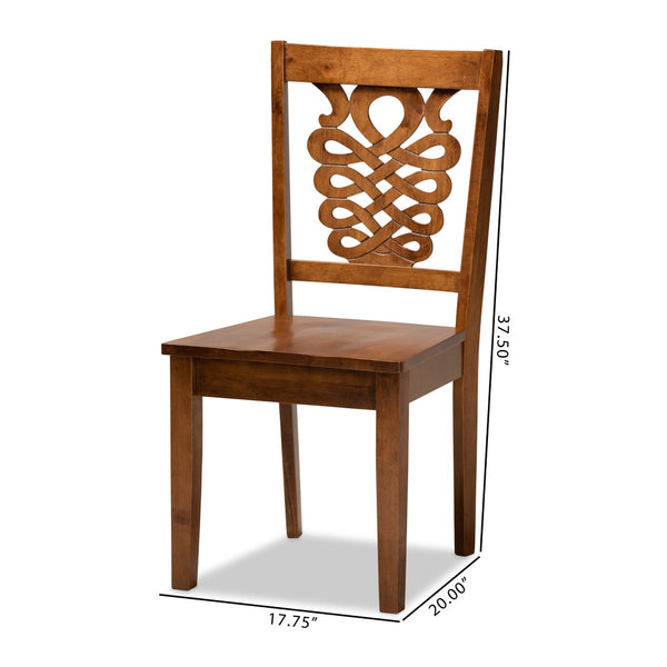 Baxton Studio Baxton Studio Gervais Modern Walnut Brown Dining Chairs Set - Stylish Comfort & Unique Design! RH339C-Walnut Wood Scoop Seat-DC-2PK