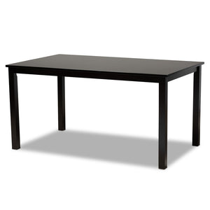 Baxton Studio Baxton Studio Modern Two-Tone 7-Piece Dining Set with Rectangular Table & Sculpted Chairs for Comfort Luisa Luisa-Dark Brown/Walnut-7PC Dining Set
