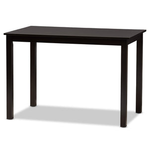 Baxton Studio Baxton Studio Modern Two-Tone 7-Piece Dining Set with Rectangular Table & Sculpted Chairs for Comfort Luisa 5-Piece Luisa-Dark Brown/Walnut-5PC Dining Set