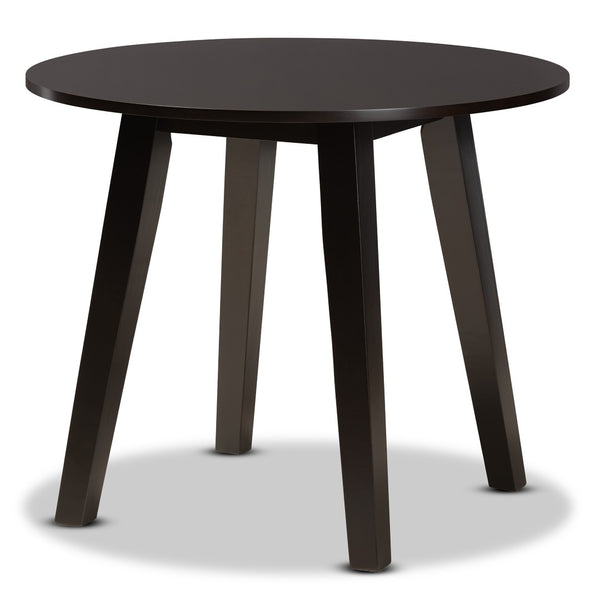 Baxton Studio Baxton Rava Modern 5-Piece Dining Set – Dark Brown Wood, Stylish & Comfortable for Small Spaces Rava-Dark Brown-5PC Dining Set