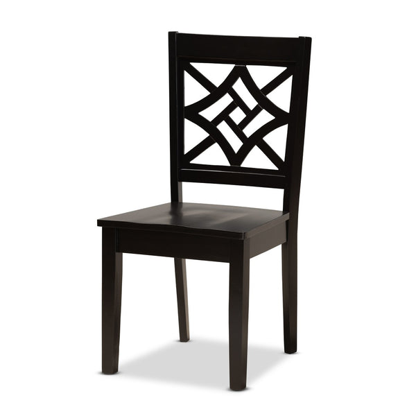 Baxton Studio Baxton Studio Modern 7-Piece Dining Set with Dark Brown Finish for Stylish and Comfortable Meals Nicolette Dark 5-Piece RH340C-Dark Brown-5PC Dining Set