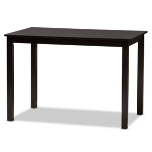 Baxton Studio Baxton Studio Modern 7-Piece Dining Set with Dark Brown Finish for Stylish and Comfortable Meals Nicolette Dark 5-Piece RH340C-Dark Brown-5PC Dining Set