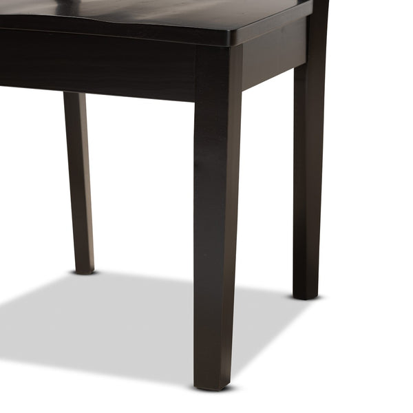 Baxton Studio Baxton Studio Modern 7-Piece Dining Set with Dark Brown Finish for Stylish and Comfortable Meals Nicolette Dark 5-Piece RH340C-Dark Brown-5PC Dining Set