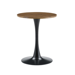 English Elm Round Faux Marble Tulip Dining Table Mid Century Pedestal Base for Compact Kitchens Walnut W2920P395713
