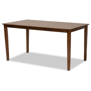 Baxton Studio Baxton Studio Modern 7-Piece Dining Set with Dark Brown Finish for Stylish and Comfortable Meals Nicolette Walnut RH340C-Walnut-7PC Dining Set