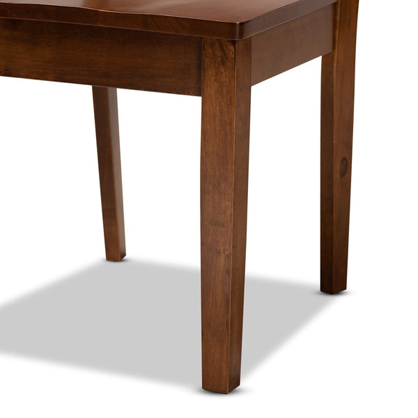 Baxton Studio Baxton Studio Modern 7-Piece Dining Set with Dark Brown Finish for Stylish and Comfortable Meals Nicolette Walnut RH340C-Walnut-7PC Dining Set