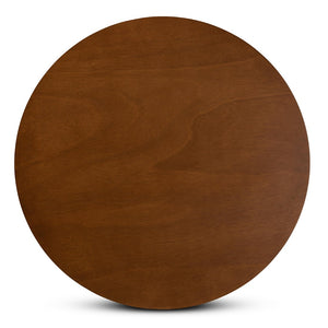 Baxton Studio Baxton Studio Rava 5-Piece Walnut Brown Dining Set - Modern Circular Table & Scoop Chairs for Comfort Rava-Walnut-5PC Dining Set