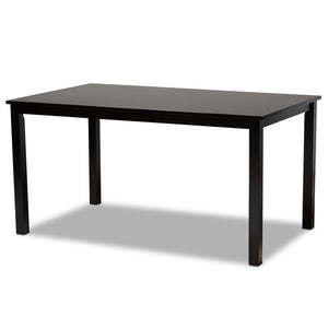 Baxton Studio Baxton Studio Nicolette 7-Piece Modern Dining Set in Two-Tone Brown with Sculpted Chairs & Table RH340C-Dark Brown/Walnut-7PC Dining Set