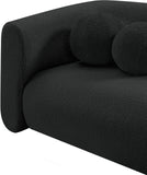 Abbington Black Boucle Fabric Chair 113Black-C Meridian Furniture