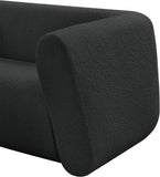 Abbington Black Boucle Fabric Chair 113Black-C Meridian Furniture