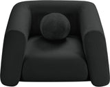 Abbington Black Boucle Fabric Chair 113Black-C Meridian Furniture