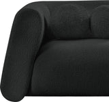 Abbington Black Boucle Fabric Chair 113Black-C Meridian Furniture