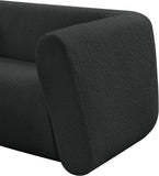 Abbington Black Boucle Fabric Loveseat 113Black-L Meridian Furniture