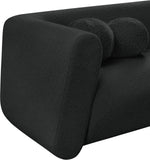 Abbington Black Boucle Fabric Loveseat 113Black-L Meridian Furniture