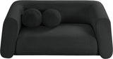 Abbington Black Boucle Fabric Loveseat 113Black-L Meridian Furniture