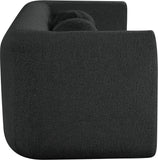 Abbington Black Boucle Fabric Loveseat 113Black-L Meridian Furniture