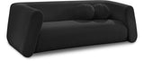 Abbington Black Boucle Fabric Sofa 113Black-S Meridian Furniture