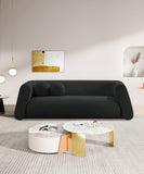 Abbington Black Boucle Fabric Sofa 113Black-S Meridian Furniture