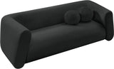 Abbington Black Boucle Fabric Sofa 113Black-S Meridian Furniture