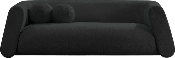 Abbington Black Boucle Fabric Sofa 113Black-S Meridian Furniture