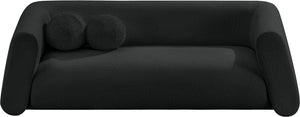 Abbington Black Boucle Fabric Sofa 113Black-S Meridian Furniture