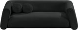 Abbington Black Boucle Fabric Sofa 113Black-S Meridian Furniture