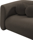 Abbington Brown Boucle Fabric Loveseat 113Brown-L Meridian Furniture