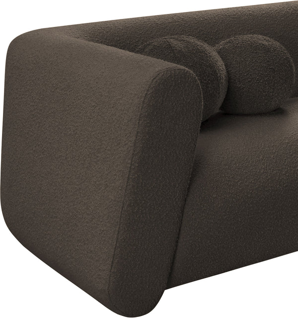 Abbington Brown Boucle Fabric Loveseat 113Brown-L Meridian Furniture