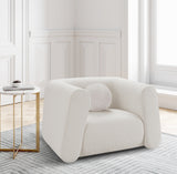 Abbington Cream Boucle Fabric Chair 113Cream-C Meridian Furniture