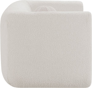 Abbington Cream Boucle Fabric Chair 113Cream-C Meridian Furniture