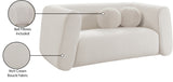 Abbington Cream Boucle Fabric Loveseat 113Cream-L Meridian Furniture