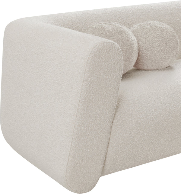 Abbington Cream Boucle Fabric Loveseat 113Cream-L Meridian Furniture