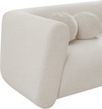 Abbington Cream Boucle Fabric Loveseat 113Cream-L Meridian Furniture