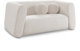 Abbington Cream Boucle Fabric Loveseat 113Cream-L Meridian Furniture