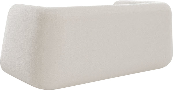 Abbington Cream Boucle Fabric Loveseat 113Cream-L Meridian Furniture