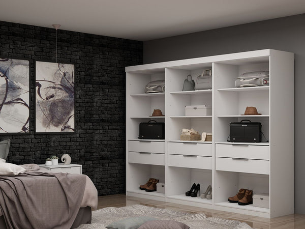Manhattan Comfort Mulberry Contemporary - Modern Wardrobe/ Armoire/ Closet White 113GMC1