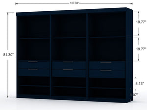 Manhattan Comfort Mulberry Contemporary - Modern Wardrobe/ Armoire/ Closet Tatiana Midnight Blue 113GMC4
