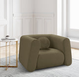 Abbington Olive Boucle Fabric Chair 113Olive-C Meridian Furniture