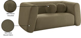 Abbington Olive Boucle Fabric Loveseat 113Olive-L Meridian Furniture