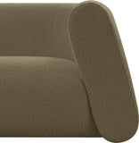 Abbington Olive Boucle Fabric Loveseat 113Olive-L Meridian Furniture