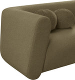 Abbington Olive Boucle Fabric Loveseat 113Olive-L Meridian Furniture