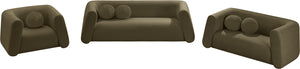 Abbington Olive Boucle Fabric Loveseat 113Olive-L Meridian Furniture