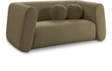 Abbington Olive Boucle Fabric Loveseat 113Olive-L Meridian Furniture