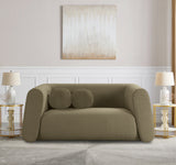 Abbington Olive Boucle Fabric Loveseat 113Olive-L Meridian Furniture